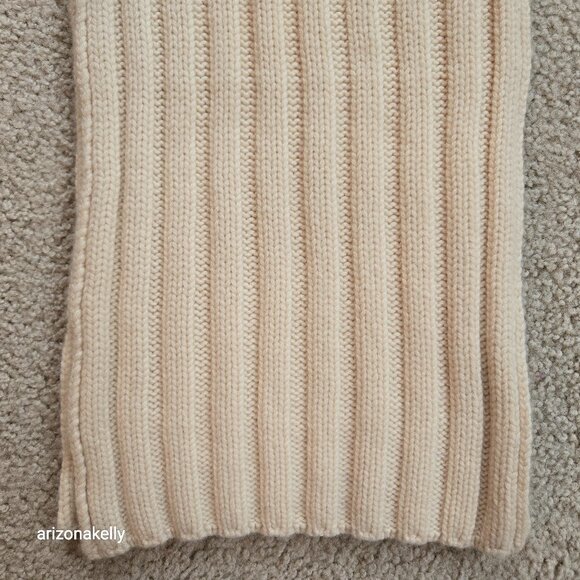 Johnstons Accessories - Johnstons Cashmere Scarf Ribbed Thick Ivory